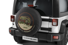 Spare tyre cover with off-road design