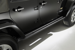 Black running boards side sills under the door for Jeep Wrangler