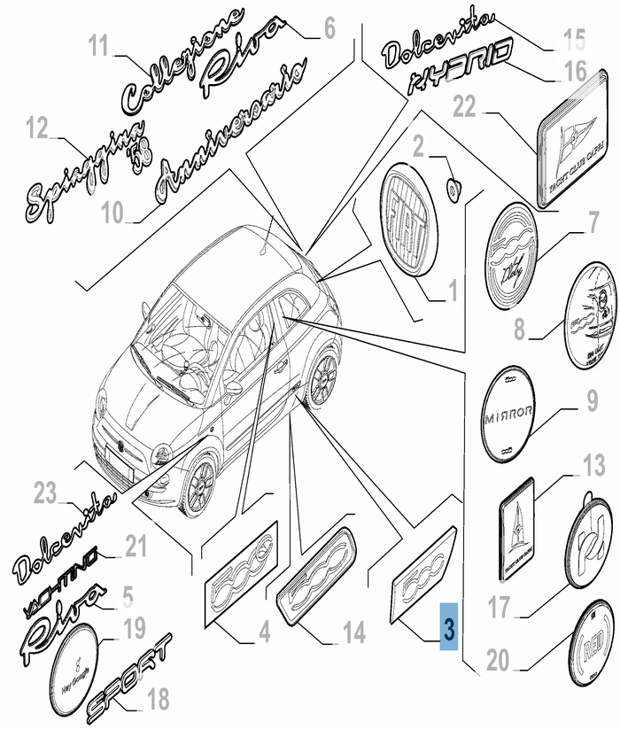 Fiat 500 best sale spares