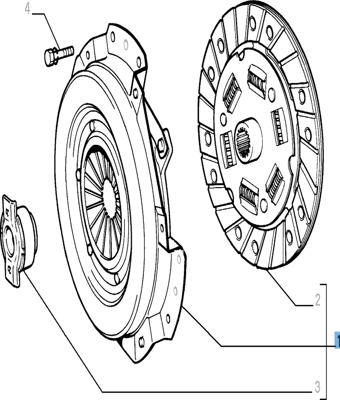 Clutch pressure plate release bearing outlet