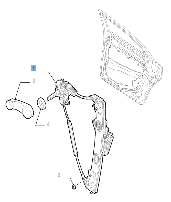 Alfa romeo top window regulator