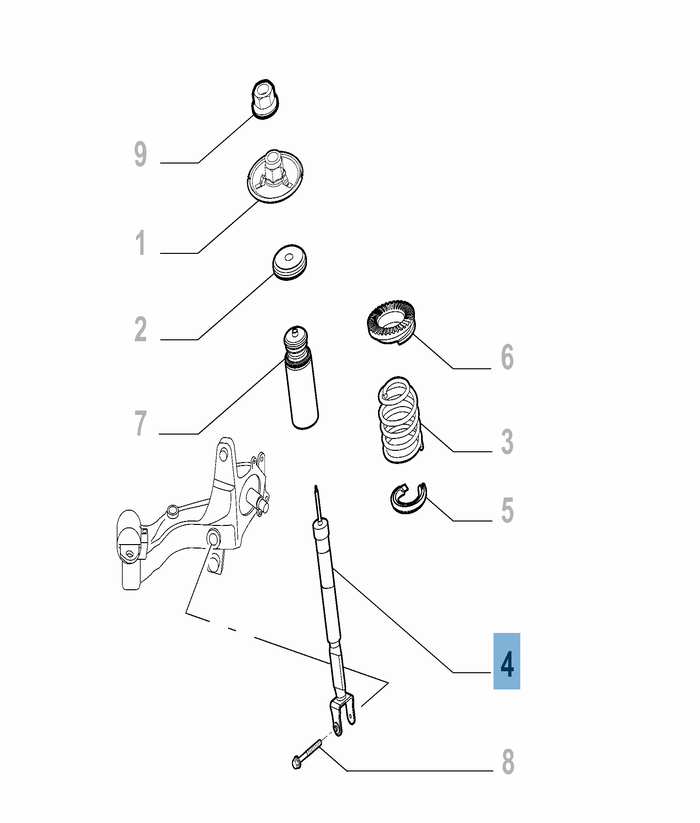 Rear shock absorber for Alfa Romeo Giulietta