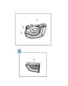 Left rear door bulb for Jeep Compass