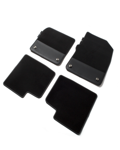 Set of carpet mats for 595 with black leather insert