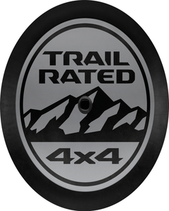 SPARE WHEEL COVER - TRAIL RATED FOR WRANGLER