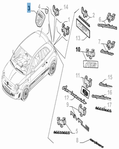 Rear for Abarth 500