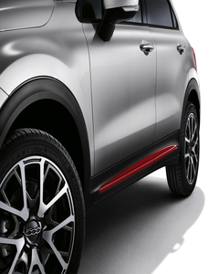 Red side trims for doors for Fiat 500X