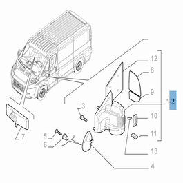 Fiat ducato sales wing mirror replacement
